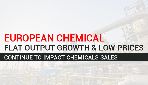 Flat output growth and low prices continue to impact chemicals sales