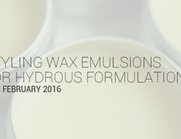 Styling wax emulsions for hydrous formulations