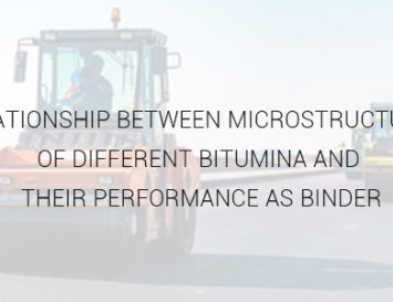 Relationship between microstructures of different bitumina and their performance as binder